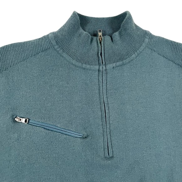 Ping Men's Lgt Blue Merino Wool Blend Sensorwarm 1/4 Zip Sweater Jumper Golf, M - Picture 4 of 16